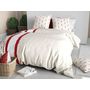 Voir la diapositive 2 : ATELIER DU COTON Parure Housse De Couette 100% Coton 57fils Rubis