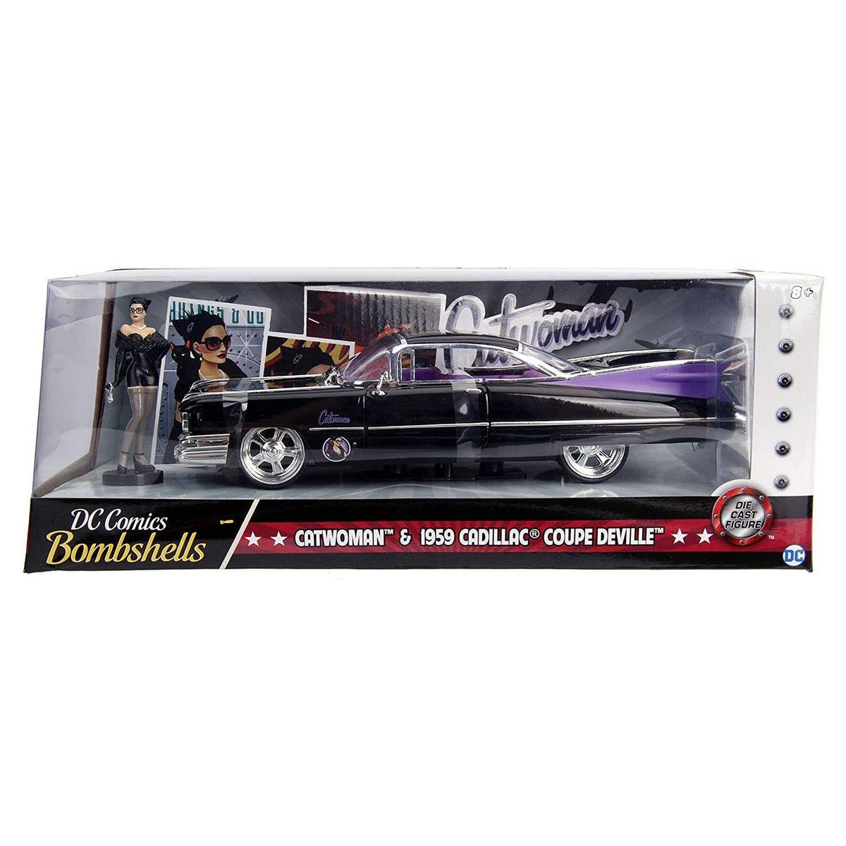 Z MODELS DISTRIBUTION Voiture miniature Cadillac 1959 + figurine Catwoman - 1/24ème