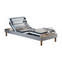 Voir la diapositive 1 : IDLITERIE Ensemble lit électrique relaxation multi lattes + Matelas Mousse à mémoire de forme Couleur - Gris Clair, - 90 x 190 cm