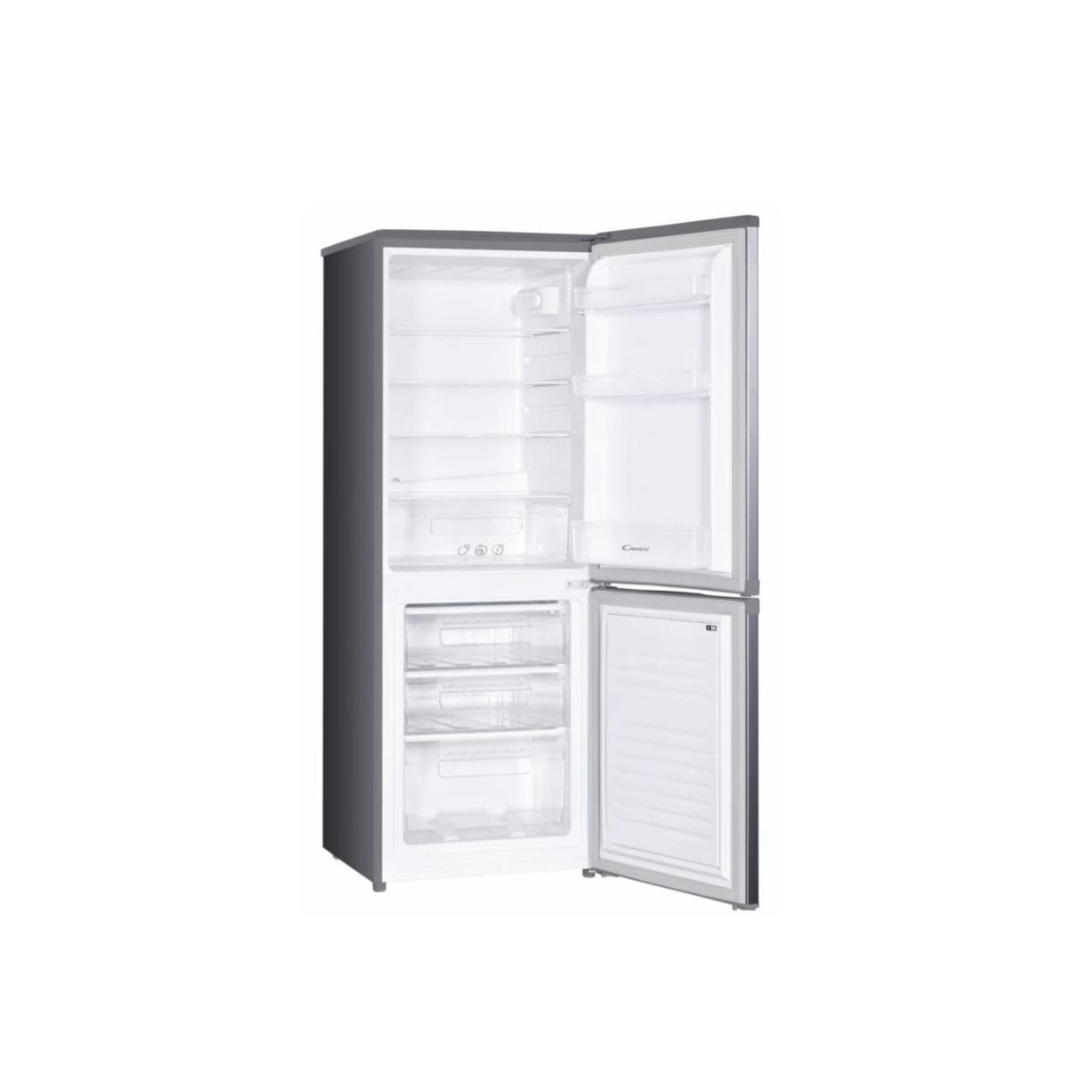 Voir la diapositive 3 : Candy Réfrigérateur combiné 55cm 207l froid statique inox - chcs514ex
