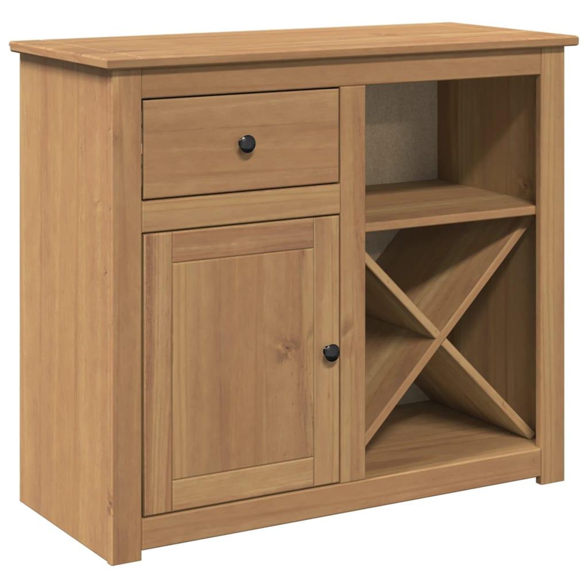 Voir la diapositive 2 : VIDAXL Buffet avec tiroir Panama 93x40x80 cm bois massif de pin