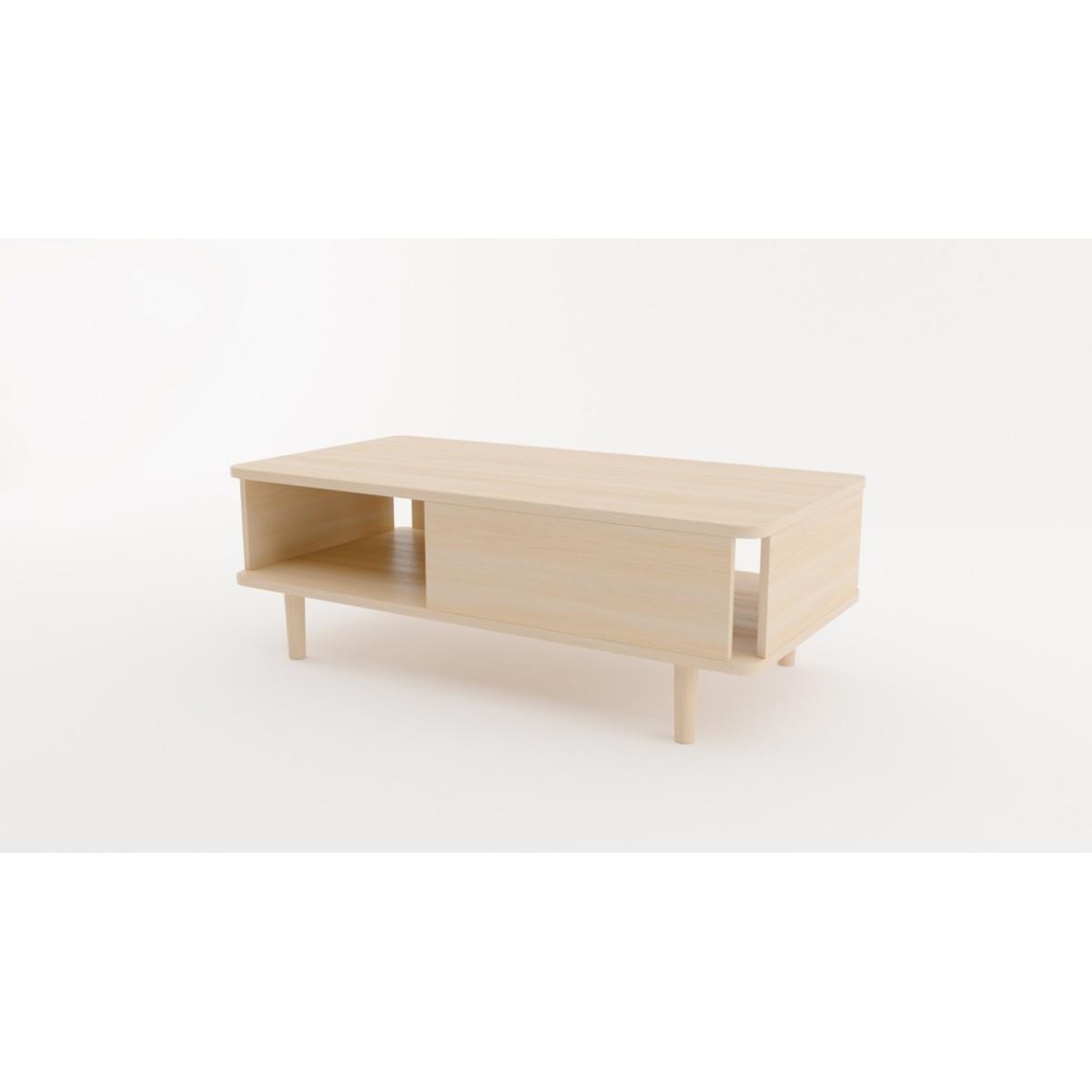 Voir la diapositive 2 : Paris Prix Table basse design  hillen  125cm naturel