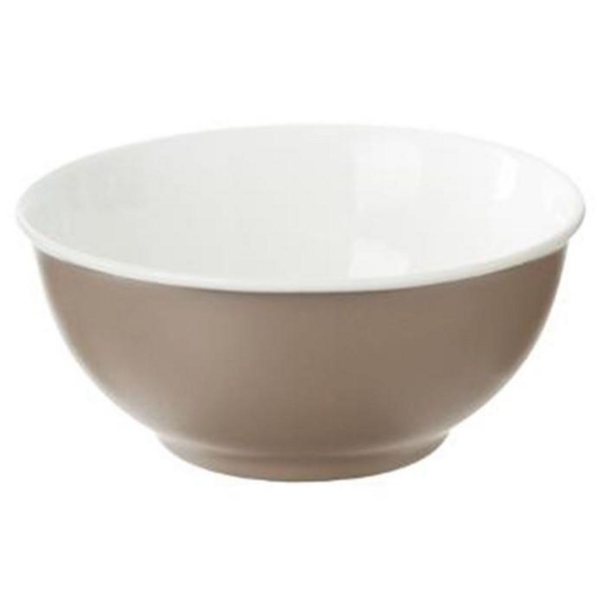 SECRET DE GOURMET Lot de 6 Bols en Porcelaine  Nature  52cl Taupe