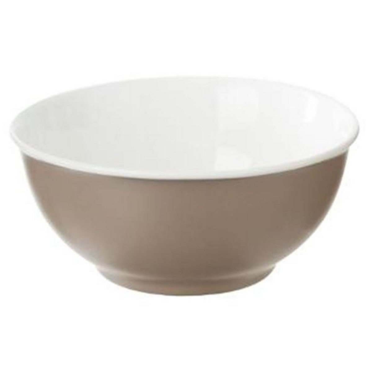 SECRET DE GOURMET Lot de 6 Bols en Porcelaine  Nature  52cl Taupe