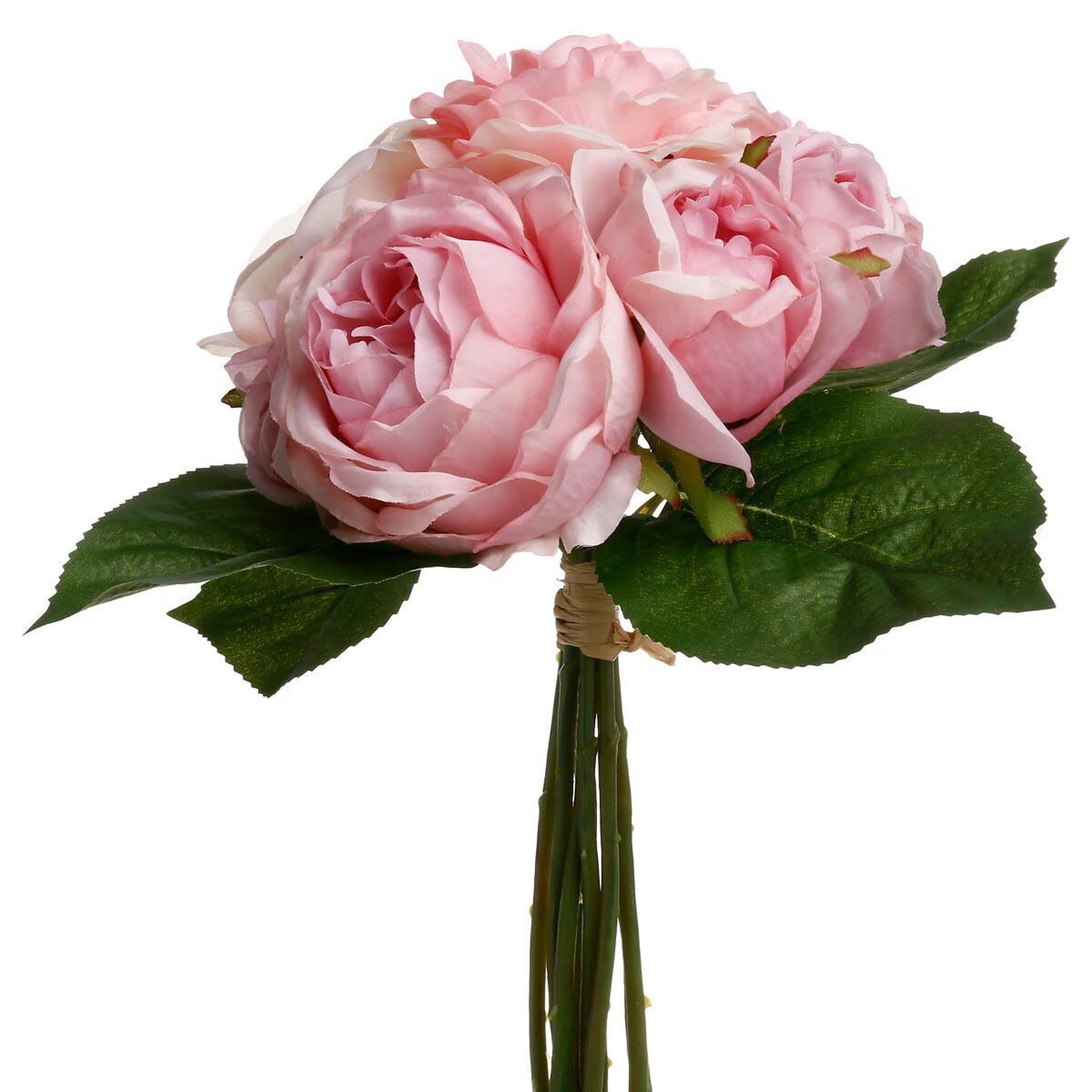 ATMOSPHERA Bouquet de fleurs  9 roses  30cm rose