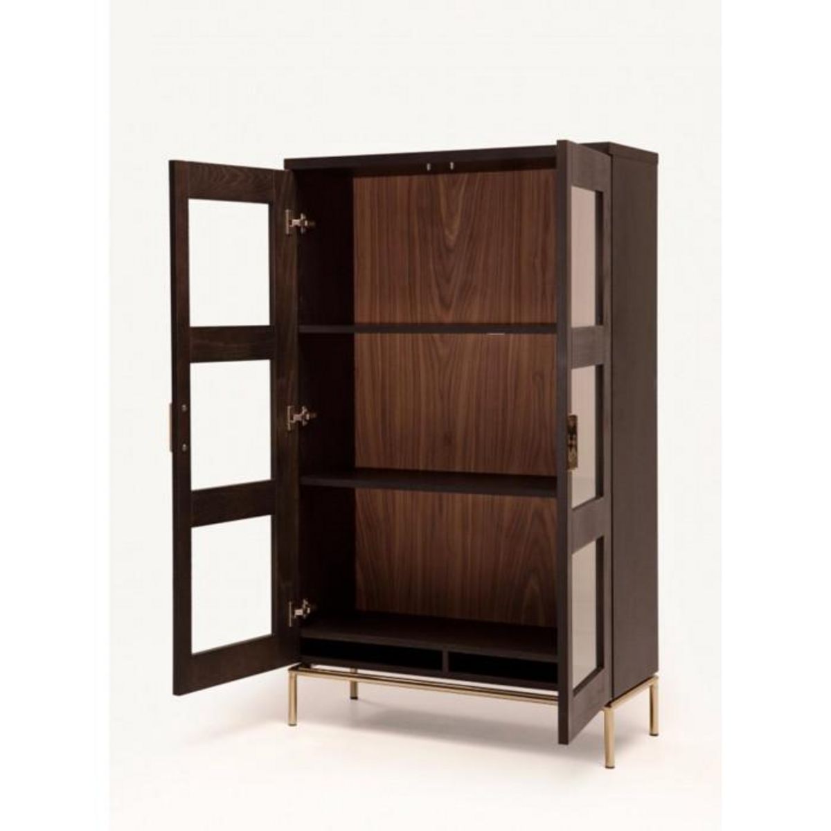 Paris Prix Vitrine Design 2 Portes  Pimlico  148cm Charbon