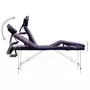 VIDAXL Table de massage pliable 4 zones Aluminium Violet