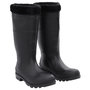 Voir la diapositive 1 : VIDAXL Bottes de pluie avec chaussettes amovibles noir taille 43 PVC