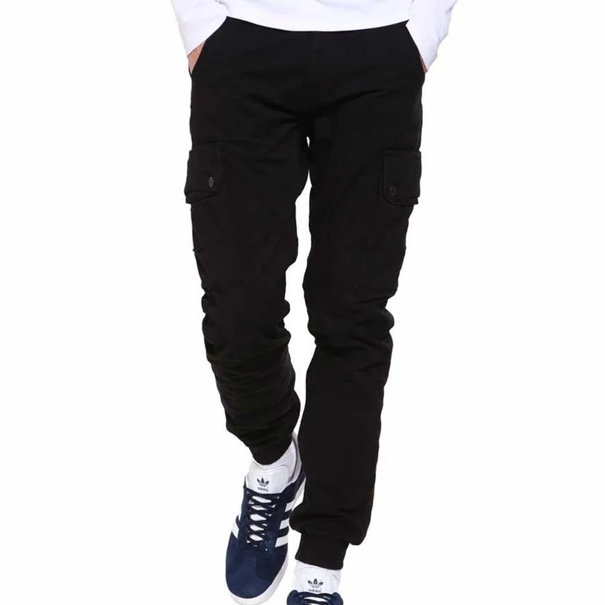 Voir la diapositive 2 : Jack & Jones Pantalon cargo noir homme jack & jones warner