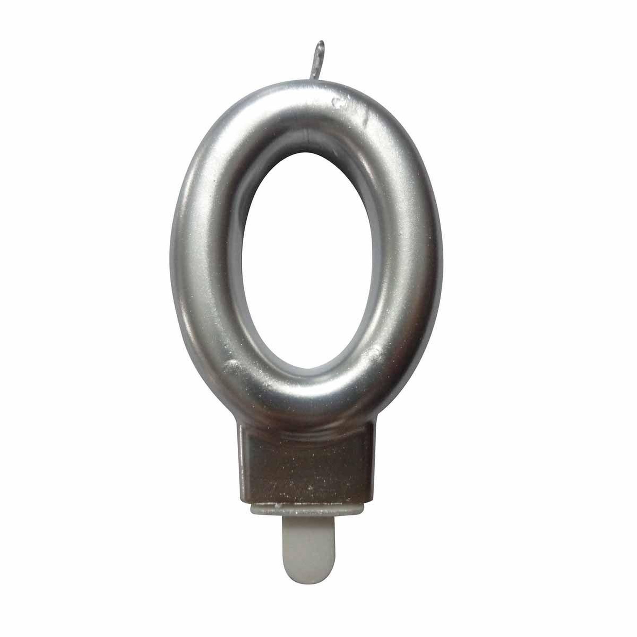 HOMEA Bougie d'Anniversaire  Chiffre 0  7cm Argent