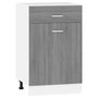 Voir la diapositive 2 : VIDAXL Armoire de plancher a tiroir Sonoma gris 50x46x81,5 cm