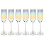 FEERIC LIGHT & CHRISTMAS Lot de 6 Flûtes à Champagne  Fantasy  21cl Transparent