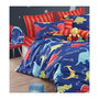 Voir la diapositive 3 : GENERIQUE Parure de lit - 1 housse de couette 220 x 240 cm + 2 taies d'oreiller 60 x 60 cm - 65% coton, 35% polyester - Bleu