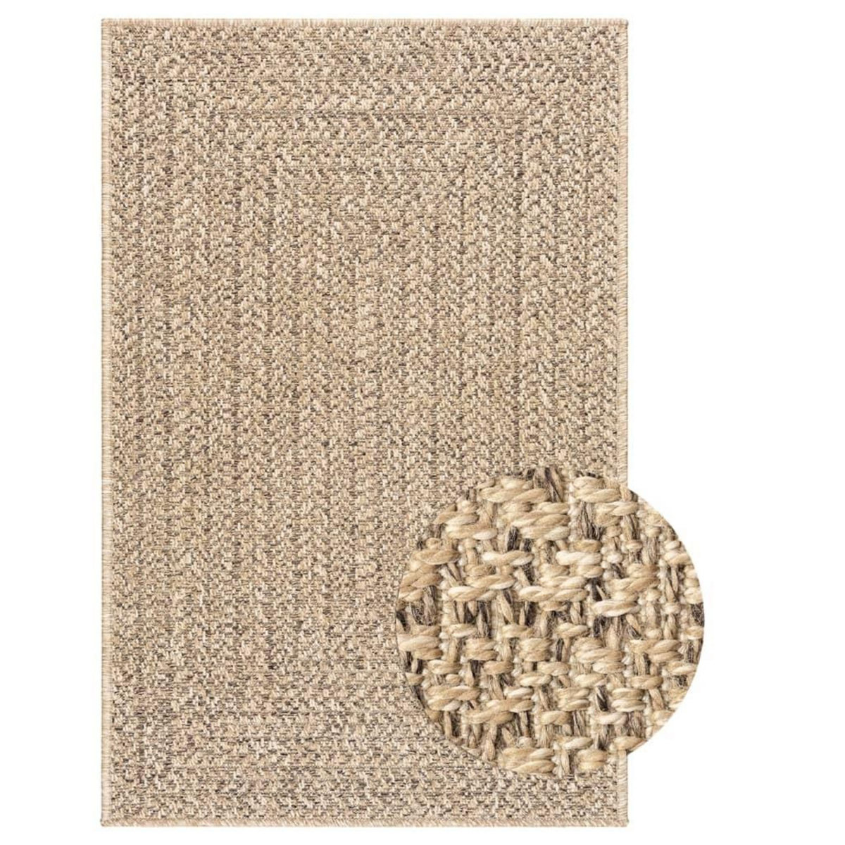 VIDAXL Tapis ZIZUR 240x340 cm aspect de jute interieur et exterieur