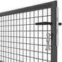 Voir la diapositive 5 : ID MARKET Portillon de jardin 105 x 100 cm en acier avec serrure et poignée gris anthracite