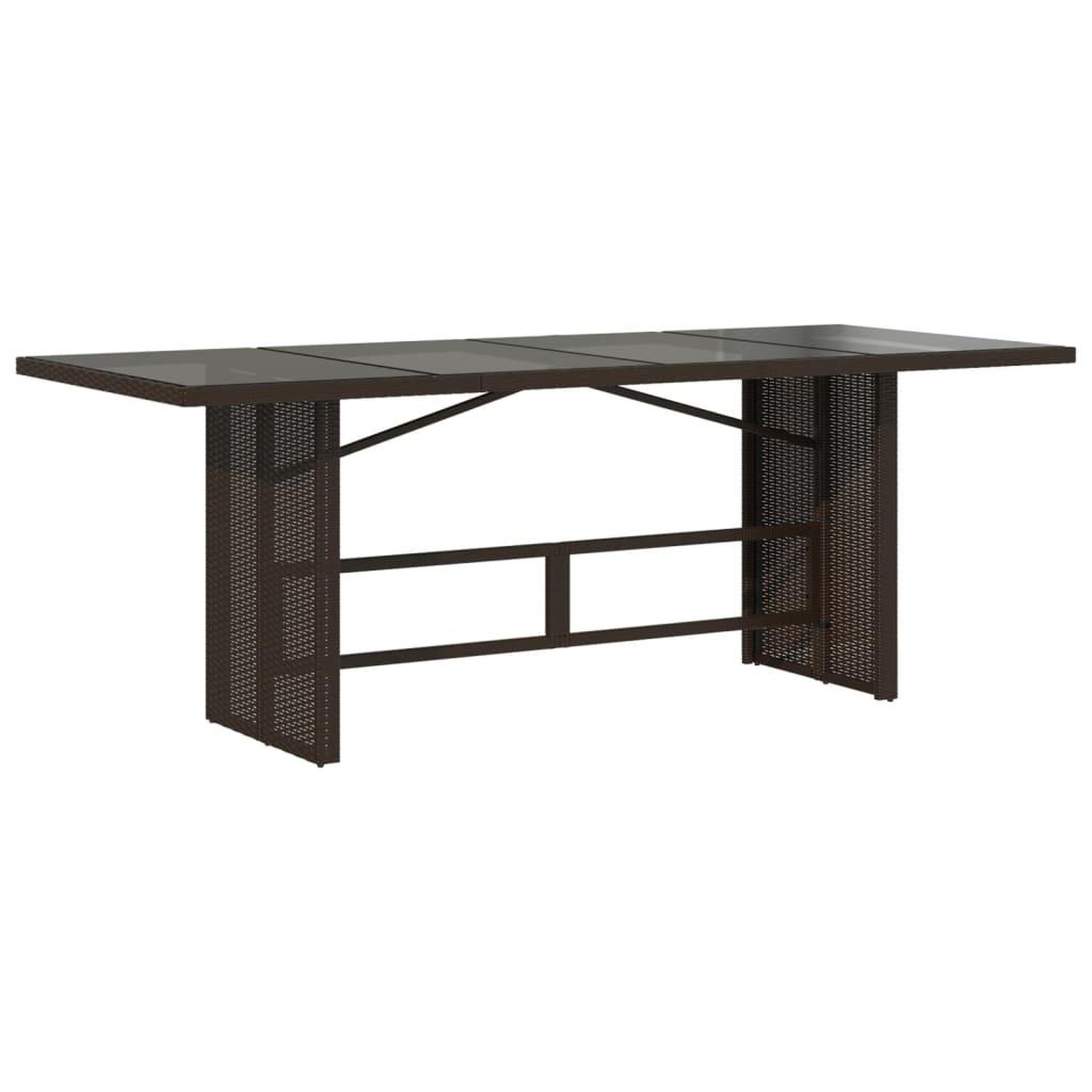 Voir la diapositive 4 : VIDAXL Ensemble a manger de jardin et coussins 7 pcs marron rotin