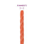 Voir la diapositive 6 : VIDAXL Corde de travail Orange 8 mm 50 m Polypropylene