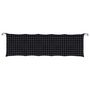 Voir la diapositive 4 : VIDAXL Coussin de banc de jardin carreaux noir 180x50x7cm tissu oxford