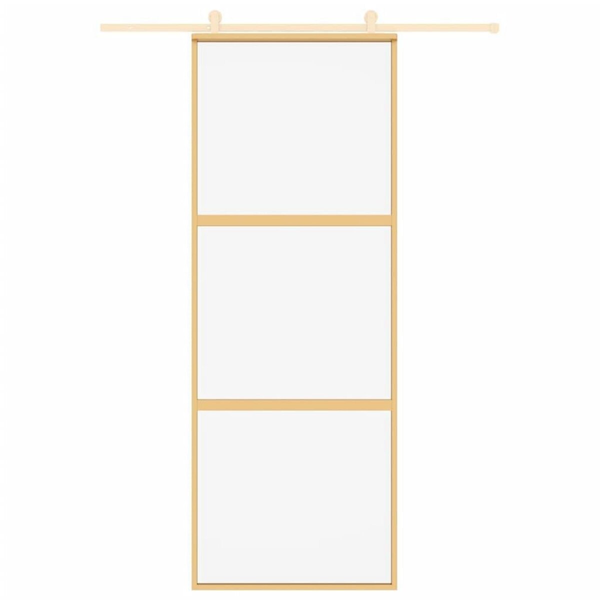 VIDAXL Porte coulissante dore 76x205 cm verre ESG clair et aluminium