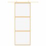 Voir la diapositive 3 : VIDAXL Porte coulissante dore 76x205 cm verre ESG clair et aluminium