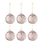 Paris Prix Lot de 6 Boules de Noël  Rosie  8cm Rose