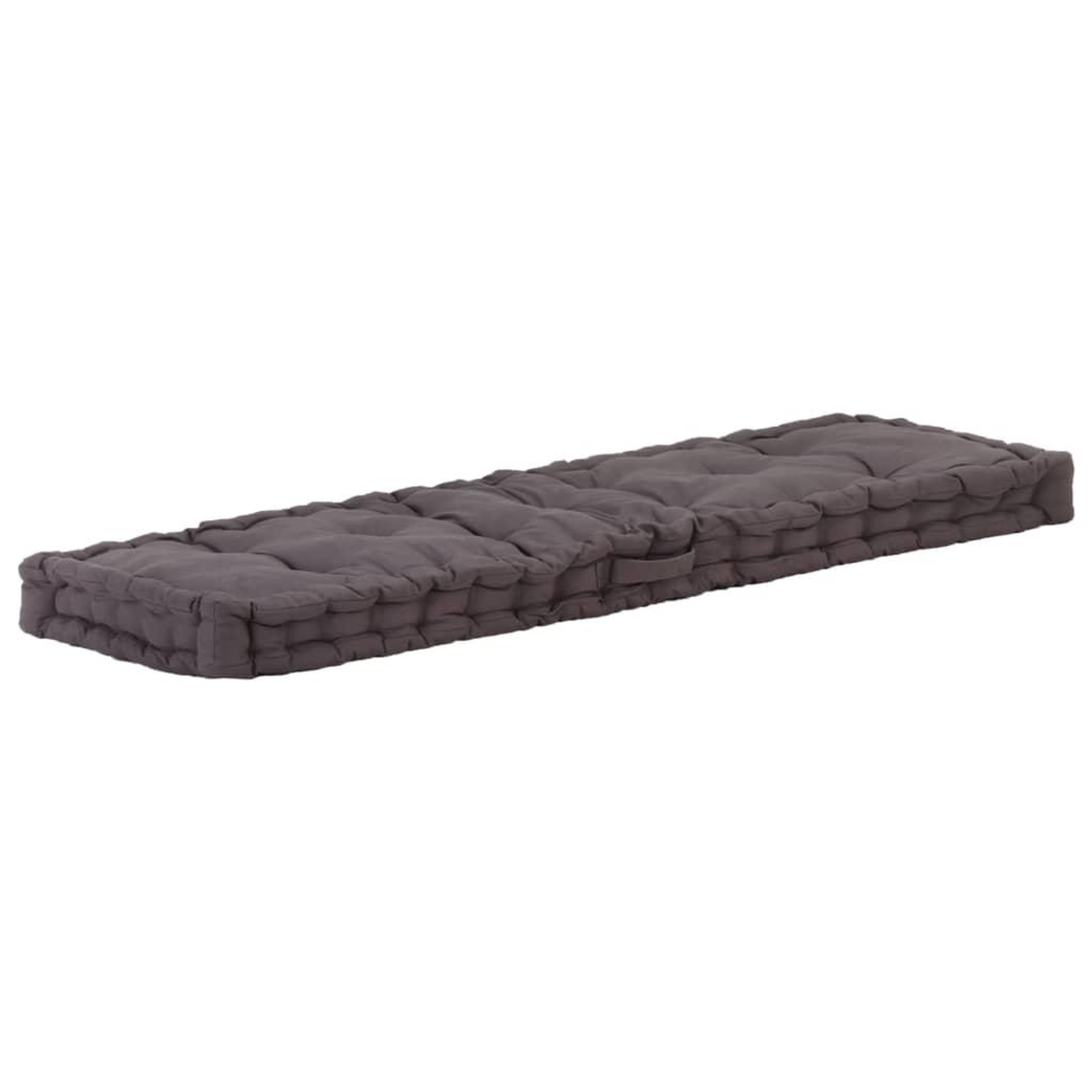 Voir la diapositive 1 : VIDAXL Coussin de plancher de palette Coton 120x40x7 cm Anthracite