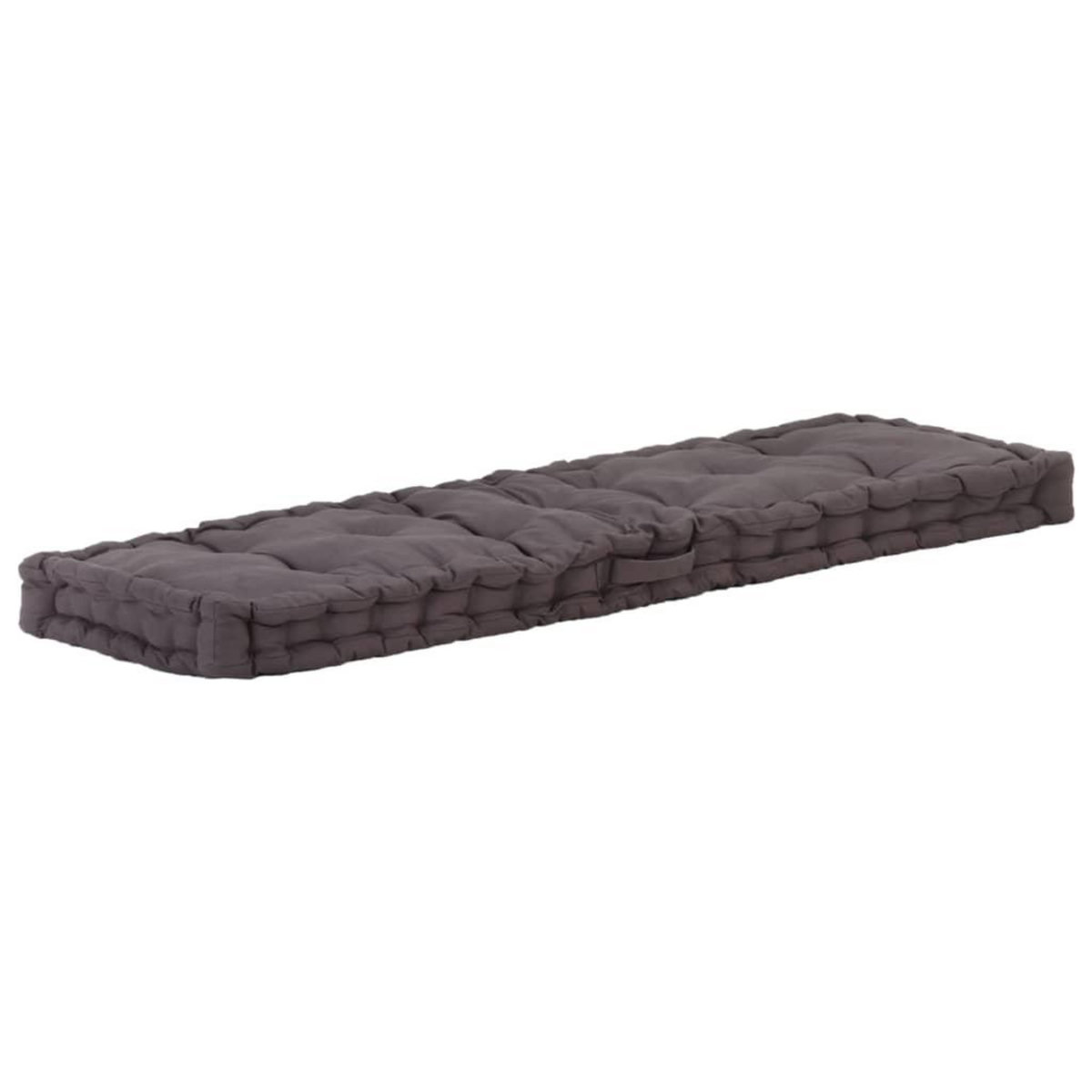 VIDAXL Coussin de plancher de palette Coton 120x40x7 cm Anthracite