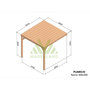 Voir la diapositive 2 : JARDIDECO Pergola adossée en bois Reims 300 x 300 cm - Maderland