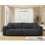 Voir la diapositive 1 : BEST MOBILIER Nicole - canapé droit 4 places convertible avec coffre en tissu