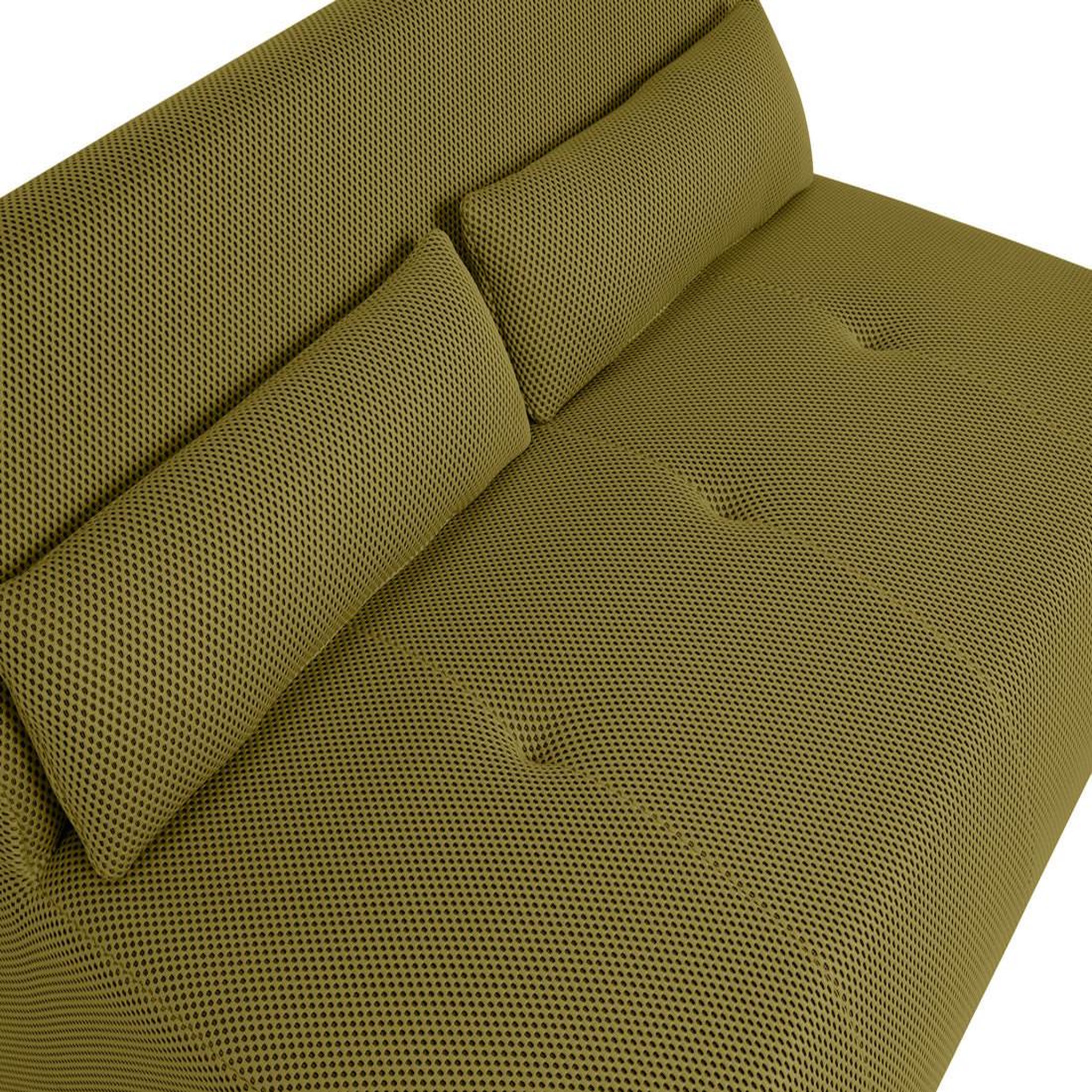 Voir la diapositive 5 : LISA DESIGN Onyx - canapé droit 2 places - en tissu mailles 3d
