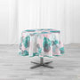 Voir la diapositive 1 : Paris Prix Nappe Antitache Ronde  Peachy  180cm Bleu & Rose