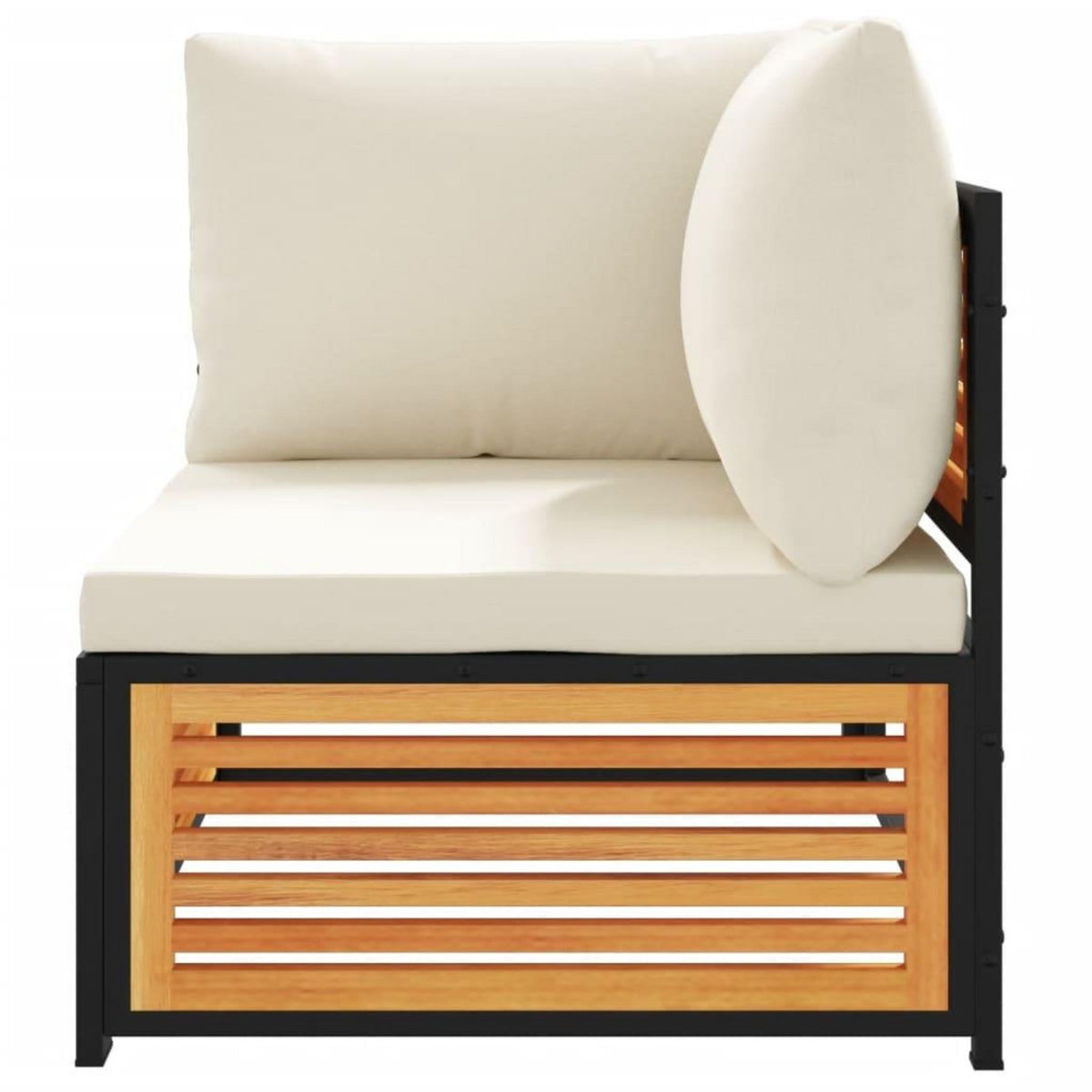 VIDAXL Salon de jardin avec coussins 2 pcs bois massif acacia