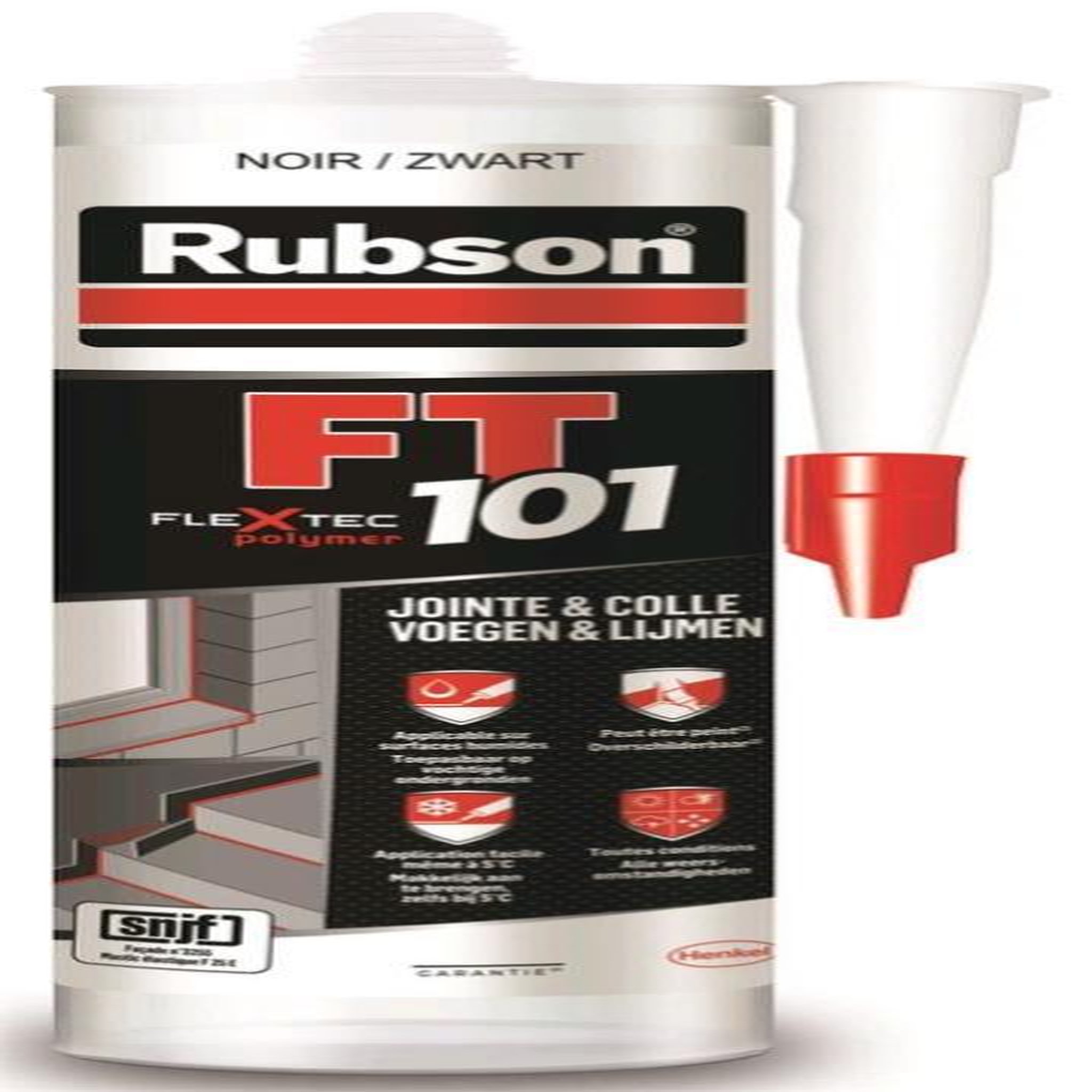 rubson Mastic d'étanchéité toute destination RUBSON qualité pro Ft101 280 ml noir