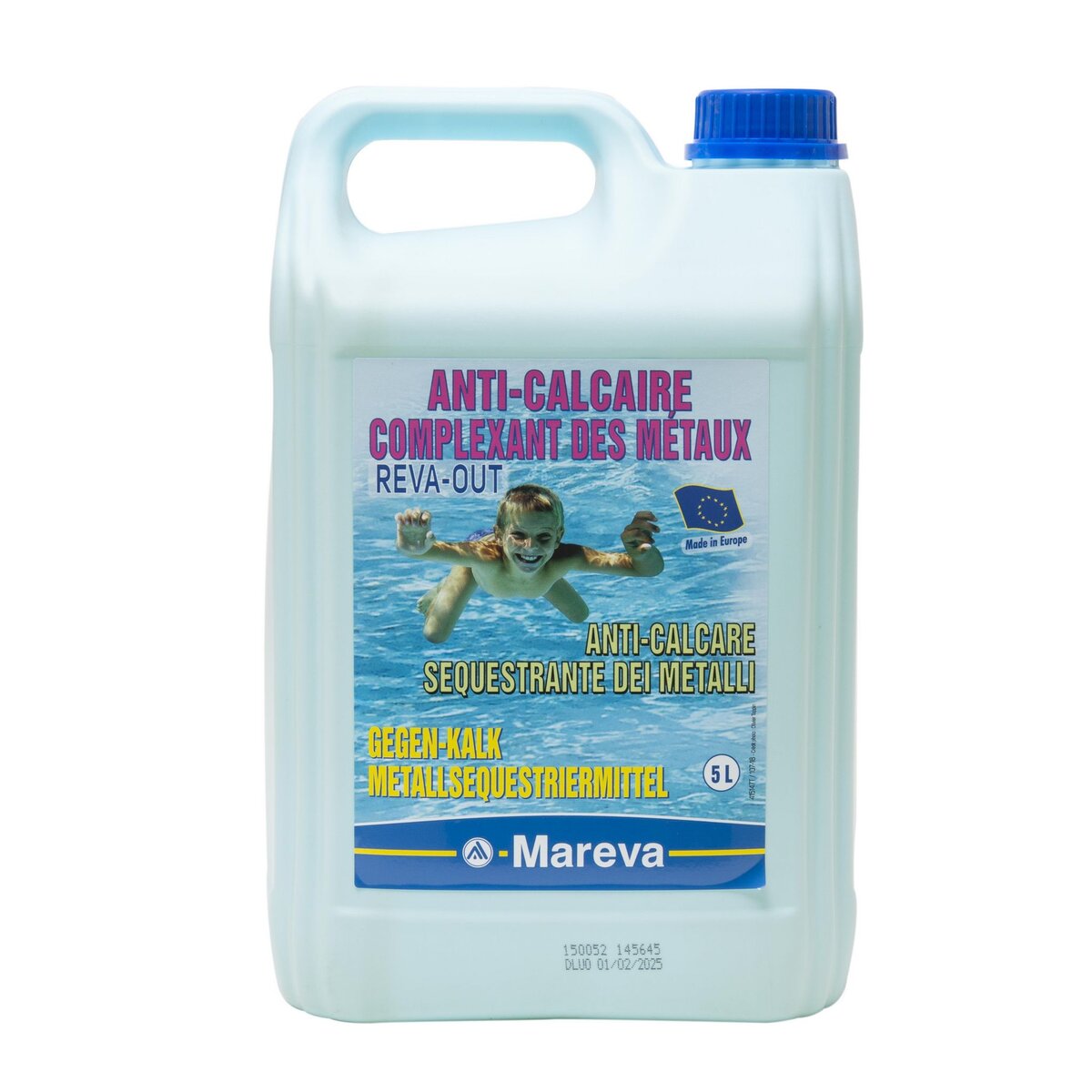 Anti Calcaire piscine - Bidon de 1 litre- EDG by Aqualux