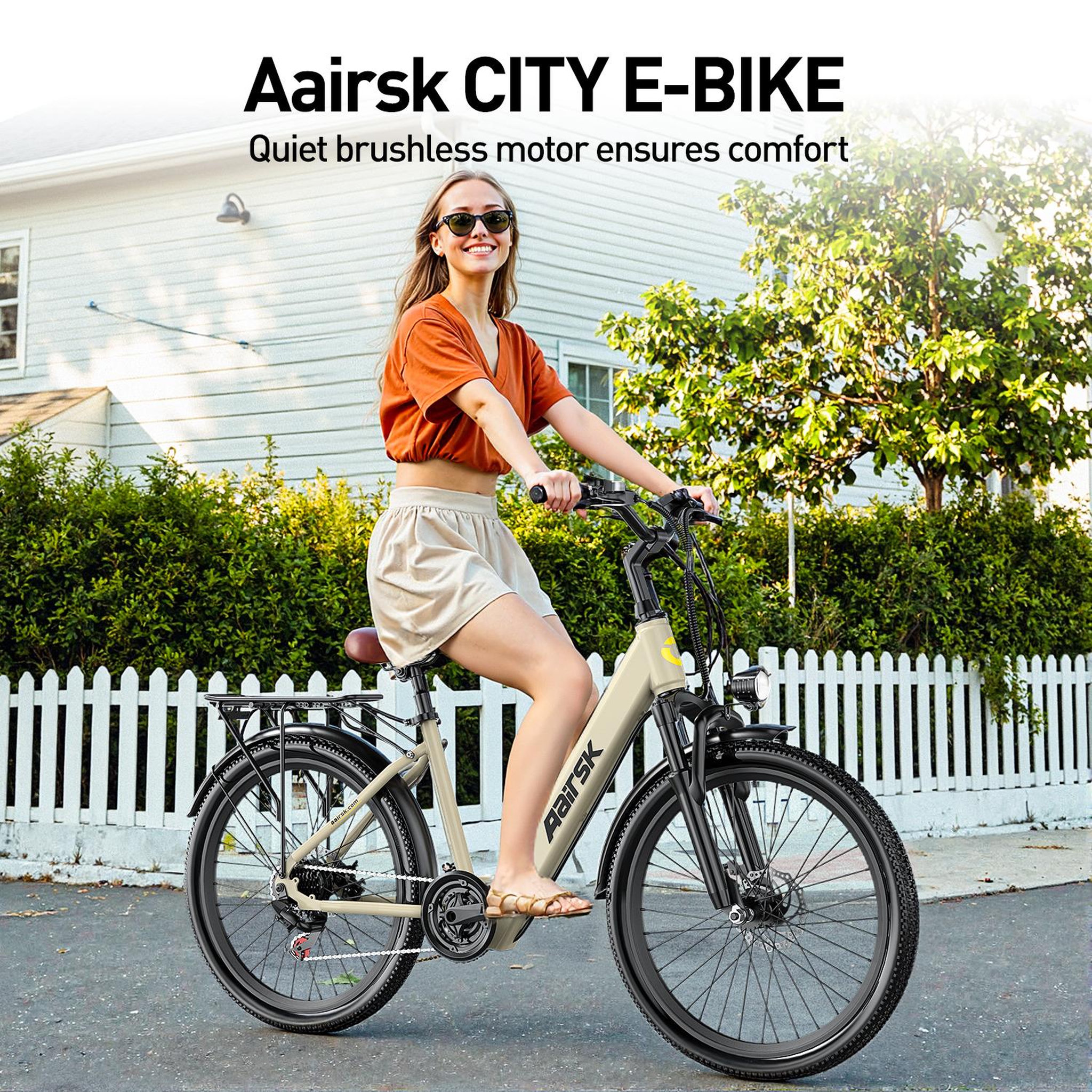 Voir la diapositive 4 : AAIRSK Vélo électrique urbain aairsk su7, 24 pouces, pour adultes, 36 v 250 w 13 ah, déverrouillage nfc
