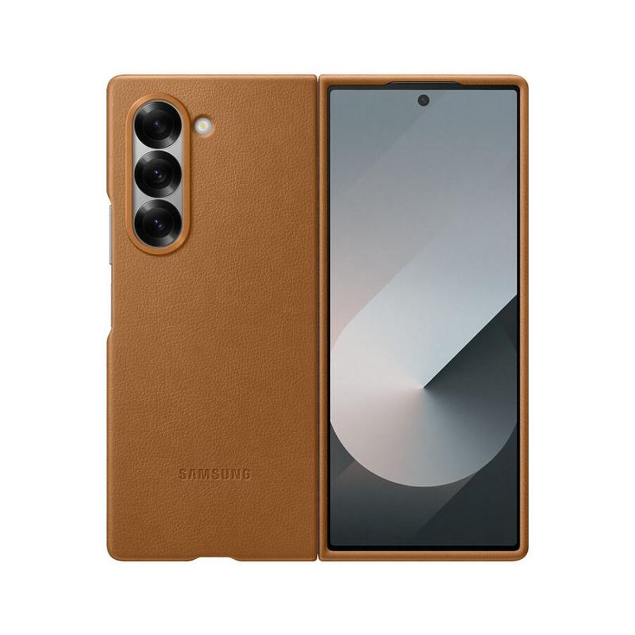 Voir la diapositive 2 : Samsung Coque et étui téléphone mobile Samsung Coque Premium Design Galaxy Z Fold 6 Brun