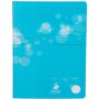 AUCHAN Cahier piqué polypro 24x32cm 192 pages grands carreaux Seyes bleu motif ronds