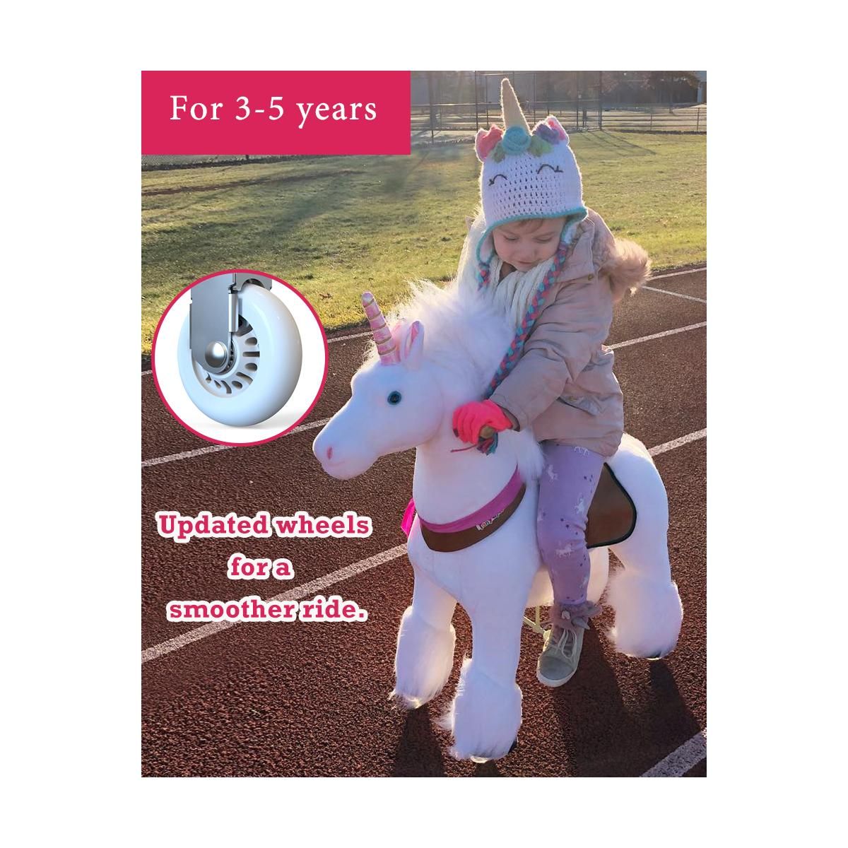 Ponycycle Licorne Blanche à monter Petit Modèle pour 3 à 5 ans