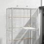 Voir la diapositive 5 : PAWHUT Cage à oiseaux volière avec portes perchoirs - 61 x 36,5 x 98 cm - blanc
