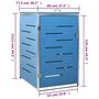 Voir la diapositive 6 : VIDAXL Abri pour poubelle 69x77,5x112,5 cm Inox