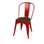 Voir la diapositive 2 : DIVERS Lot de 4 chaises vintage Liv H84 cm - Rouge