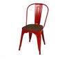 Voir la diapositive 2 : DIVERS Lot de 4 chaises vintage Liv H84 cm - Rouge
