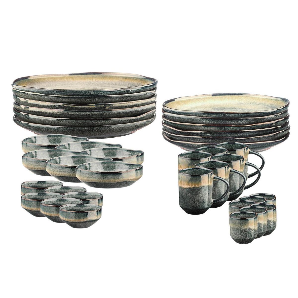 BJORN Service Complet GENESIS - 36 pièces - Terre