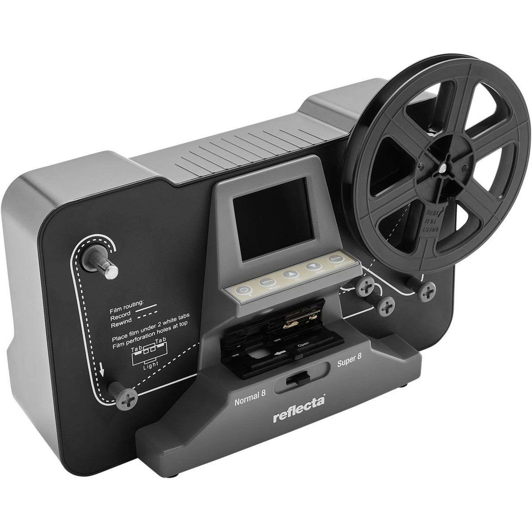 REFLECTA Scanner portable Film Scanner- Super 8 Normal 8 Black