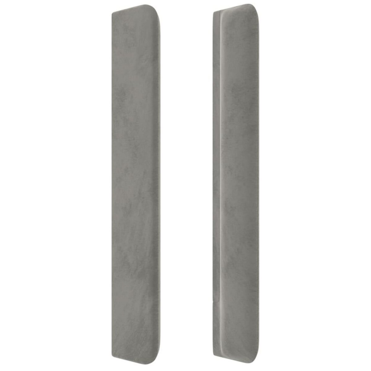 VIDAXL Tete de lit avec oreilles Gris clair 93x16x118/128 cm Velours