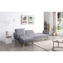 Voir la diapositive 4 : CONCEPT USINE Canapé convertible 3 places en tissu gris LESKÄ
