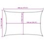 Voir la diapositive 6 : VIDAXL Voile d'ombrage 160 g/m^2 Noir 3x4,5 m PEHD