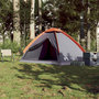 Voir la diapositive 3 : VIDAXL Tente de camping a dome 4 personnes gris et orange impermeable
