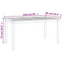 Voir la diapositive 6 : VIDAXL Table a dîner de jardin 150x90x75 cm bois massif de teck