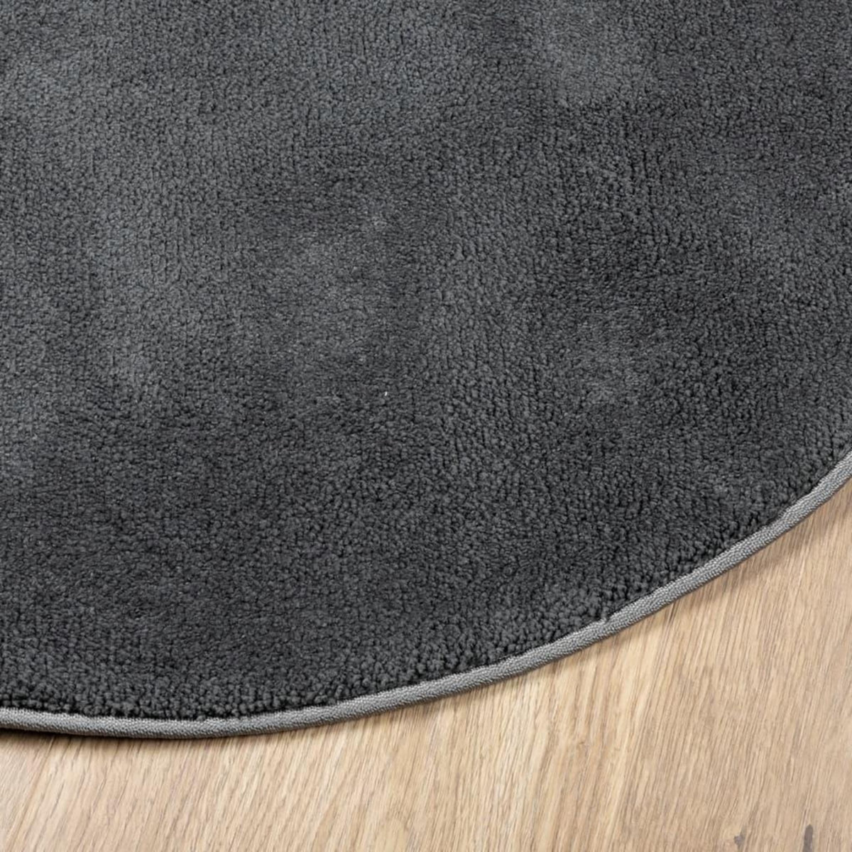 VIDAXL Tapis OVIEDO a poils courts anthracite Ø 120 cm